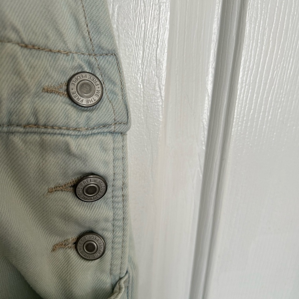 Free People We The Free Cotton Denim Overalls in Beach Bloom - Small - Picture 5 of 16